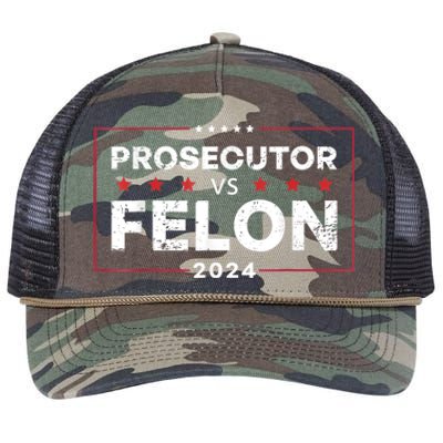 Prosecutor Vs Felon 2024 Retro Rope Trucker Hat Cap