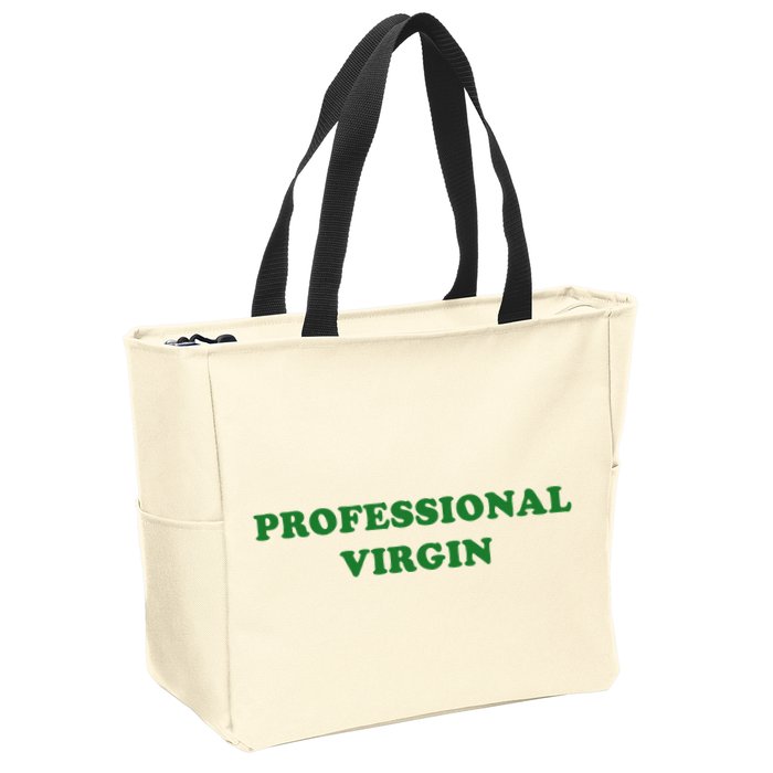 Professional Virgin Funny Quote Professional Virgin Zip Tote Bag