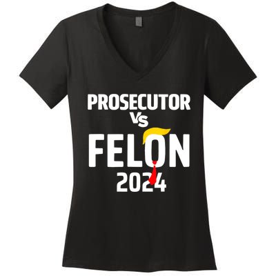 Prosecutor Vs Felon 2024 Women's V-Neck T-Shirt