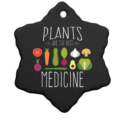 Plants Vegan Funny Vegetables Are Medicine Vegetarian Gifts Ceramic Star Ornament