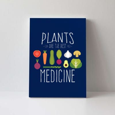 Plants Vegan Funny Vegetables Are Medicine Vegetarian Gifts Canvas