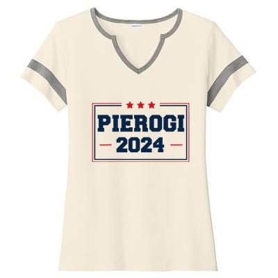 Pierogi Vote For Polish Food In 2024 Ladies Halftime Notch Neck Tee