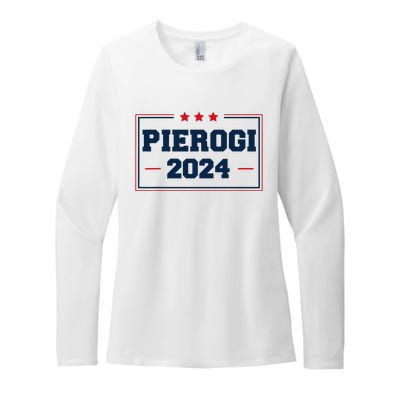 Pierogi Vote For Polish Food In 2024 Womens CVC Long Sleeve Shirt