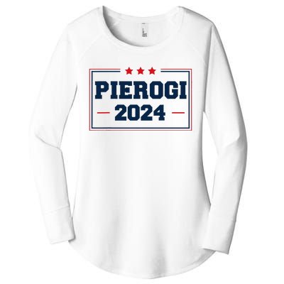 Pierogi Vote For Polish Food In 2024 Women's Perfect Tri Tunic Long Sleeve Shirt