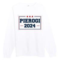 Pierogi Vote For Polish Food In 2024 Premium Crewneck Sweatshirt