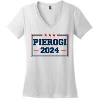 Pierogi Vote For Polish Food In 2024 Women's V-Neck T-Shirt