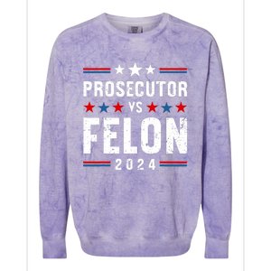 Prosecutor Vs Felon 2024 Funny Voting Election 2024 Usa Colorblast Crewneck Sweatshirt