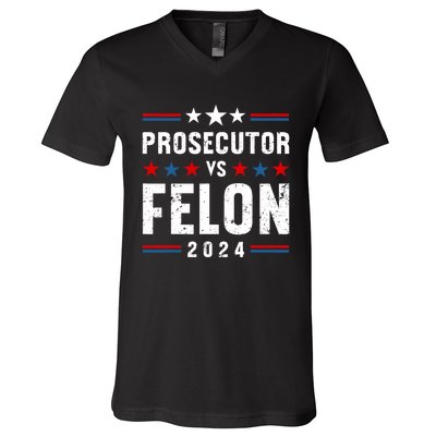 Prosecutor Vs Felon 2024 Funny Voting Election 2024 Usa V-Neck T-Shirt