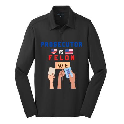 Prosecutor Vs Felon Vote Silk Touch Performance Long Sleeve Polo