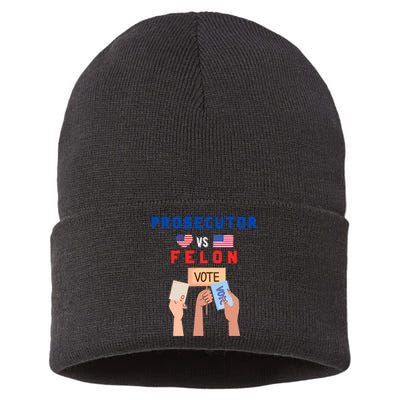 Prosecutor Vs Felon Vote Sustainable Knit Beanie