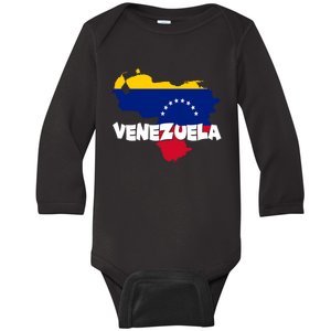 Patriotic Venezuela Flag Venezuelan Pride Venezuela Baby Long Sleeve Bodysuit