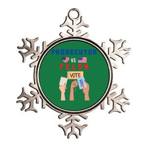 Prosecutor Vs Felon Vote Metallic Star Ornament