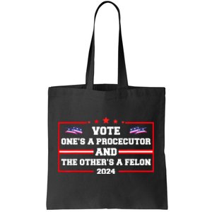 Prosecutor Versus Felon Voter Funny Political Tote Bag