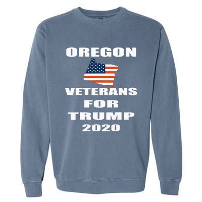 Patriotic Veterans For Trump 2020 Oregon Garment-Dyed Sweatshirt