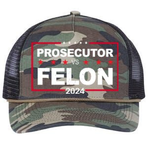 Prosecutor Vs Felon 2024 Election Pro Trump Retro Rope Trucker Hat Cap