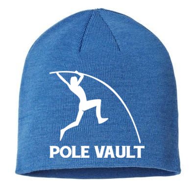 Pole Vaulter Funny Gift Sustainable Beanie