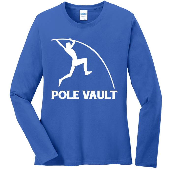 Pole Vaulter Funny Gift Ladies Long Sleeve Shirt