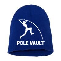 Pole Vaulter Funny Gift Short Acrylic Beanie