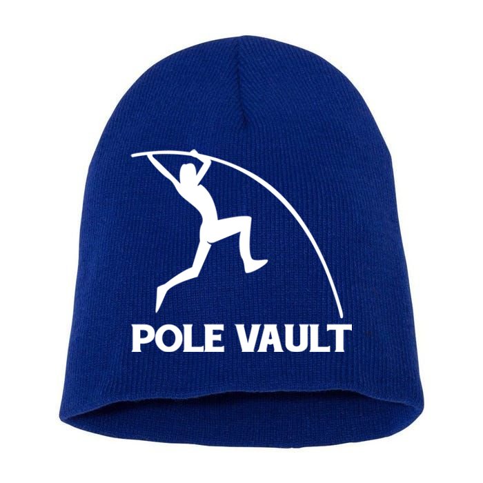 Pole Vaulter Funny Gift Short Acrylic Beanie