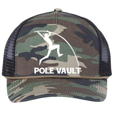 Pole Vaulter Funny Gift Retro Rope Trucker Hat Cap