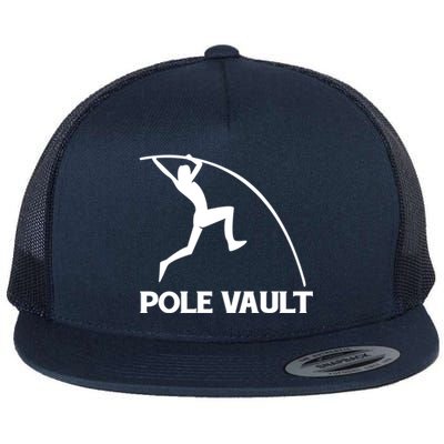 Pole Vaulter Funny Gift Flat Bill Trucker Hat