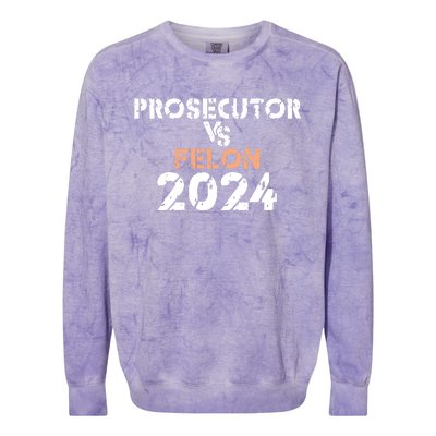 Prosecutor Vs Felon 2024 Colorblast Crewneck Sweatshirt