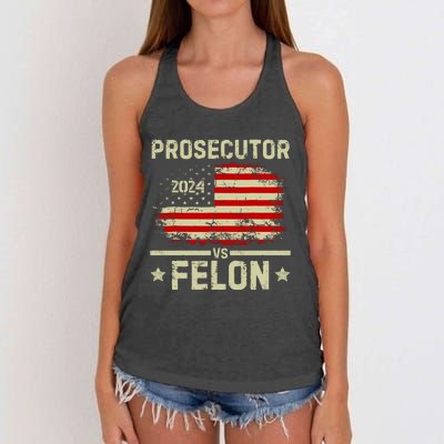 Prosecutor Vs Felon 2024 Women's Knotted Racerback Tank