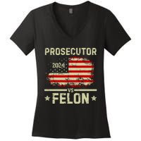 Prosecutor Vs Felon 2024 Women's V-Neck T-Shirt