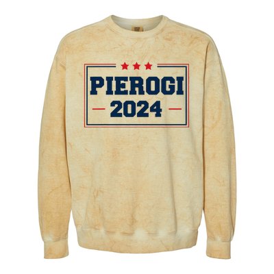 Pierogi Vote For Polish Food In 2024 Colorblast Crewneck Sweatshirt