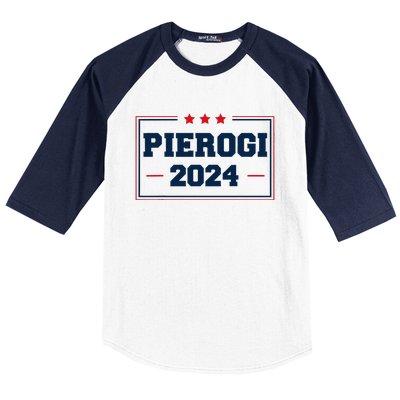 Pierogi Vote For Polish Food In 2024 Baseball Sleeve Shirt