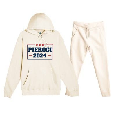 Pierogi Vote For Polish Food In 2024 Premium Hooded Sweatsuit Set