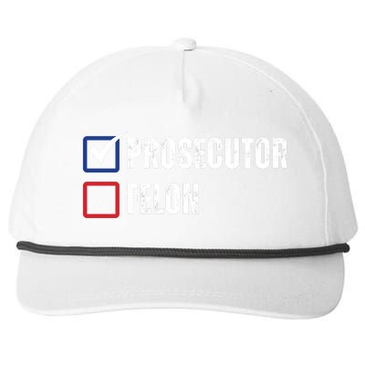 Prosecutor Vs Felon 2024 Snapback Five-Panel Rope Hat