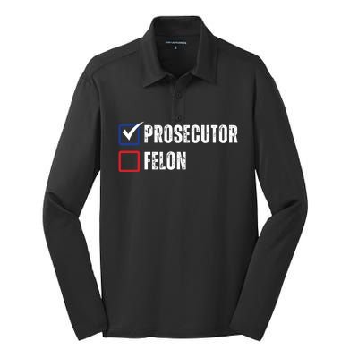 Prosecutor Vs Felon 2024 Silk Touch Performance Long Sleeve Polo