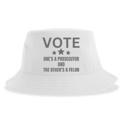 Prosecutor Versus Felon Voter Funny Political Sustainable Bucket Hat