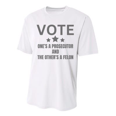 Prosecutor Versus Felon Voter Funny Political Performance Sprint T-Shirt