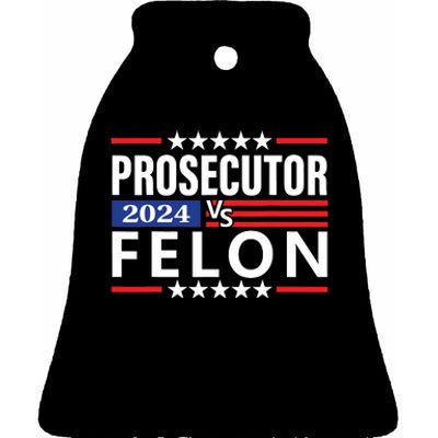 Prosecutor Vs Felon Ceramic Bell Ornament