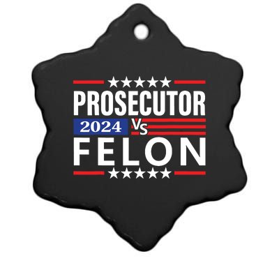 Prosecutor Vs Felon Ceramic Star Ornament