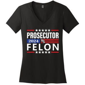 Prosecutor Vs Felon Women's V-Neck T-Shirt