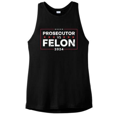 Prosecutor Vs Felon Funny Voting Election 2024 Ladies PosiCharge Tri-Blend Wicking Tank