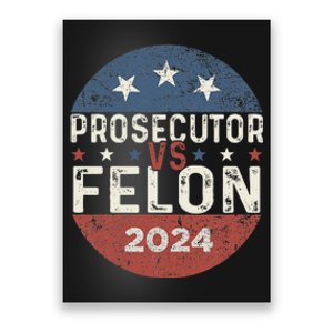 Prosecutor Vs Felon 2024 Retro Stripe Voting Election 2024 Poster