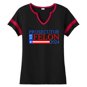 Prosecutor Vs Felon 2024 Kamala Vs Trump 2024 Election Ladies Halftime Notch Neck Tee