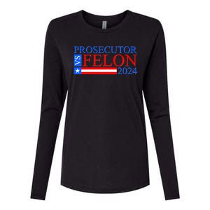 Prosecutor Vs Felon 2024 Kamala Vs Trump 2024 Election Womens Cotton Relaxed Long Sleeve T-Shirt