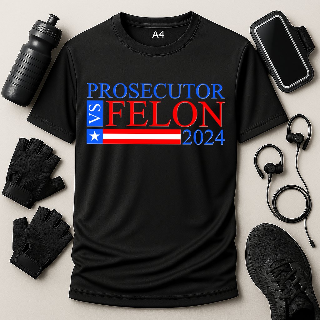Prosecutor Vs Felon 2024 Kamala Vs Trump 2024 Election Cooling Performance Crew T-Shirt