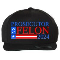 Prosecutor Vs Felon 2024 Kamala Vs Trump 2024 Election Wool Snapback Cap