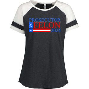 Prosecutor Vs Felon 2024 Kamala Vs Trump 2024 Election Enza Ladies Jersey Colorblock Tee