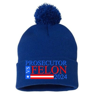 Prosecutor Vs Felon 2024 Kamala Vs Trump 2024 Election Pom Pom 12in Knit Beanie