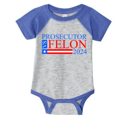 Prosecutor Vs Felon 2024 Kamala Vs Trump 2024 Election Infant Baby Jersey Bodysuit