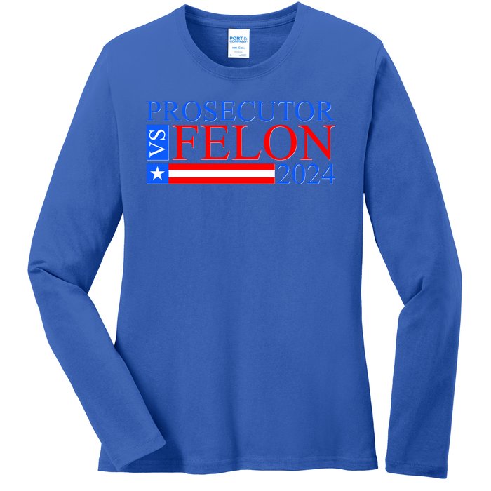 Prosecutor Vs Felon 2024 Kamala Vs Trump 2024 Election Ladies Long Sleeve Shirt