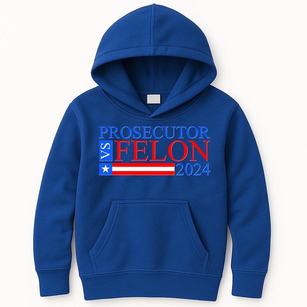 Prosecutor Vs Felon 2024 Kamala Vs Trump 2024 Election Kids Hoodie