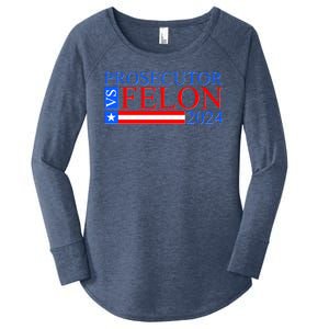 Prosecutor Vs Felon 2024 Kamala Vs Trump 2024 Election Women's Perfect Tri Tunic Long Sleeve Shirt